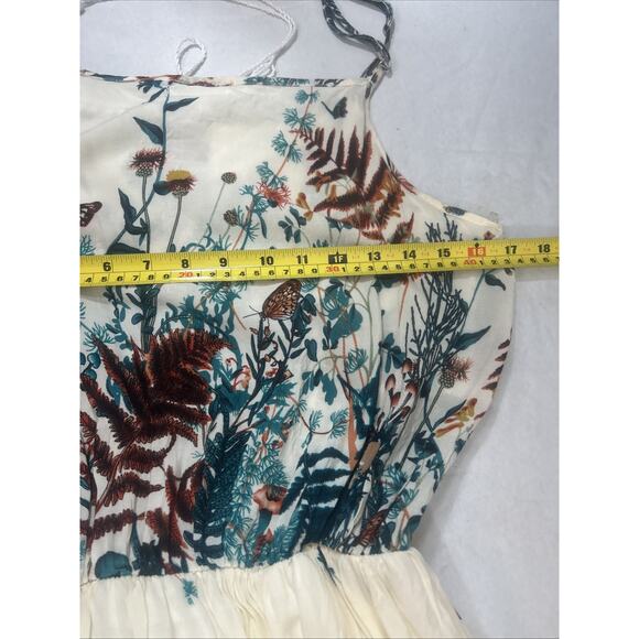 Ace Fashion Maxi Floor Woman's Sz L Spaghetti Strap Summer Cottage Fairy Crochet - Picture 8 of 16